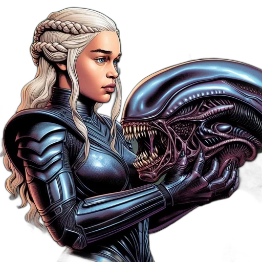 robot, comic book art, concept art, fantasy art transparent PNG cut-out