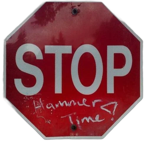 stop, sign, graffiti, reads transparent PNG cut-out