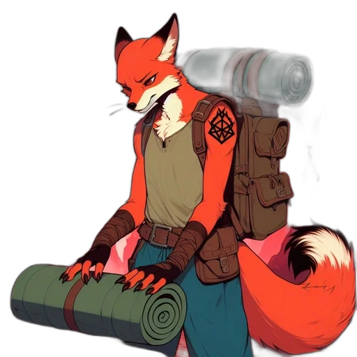 weapon, staff, jacket, animal transparent PNG cut-out