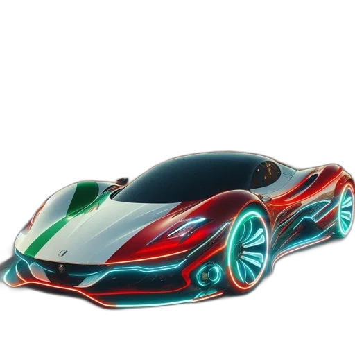 car, 3d render, concept art, photorealistic transparent PNG cut-out