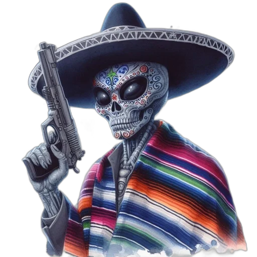 hat, weapon, staff, jacket transparent PNG cut-out