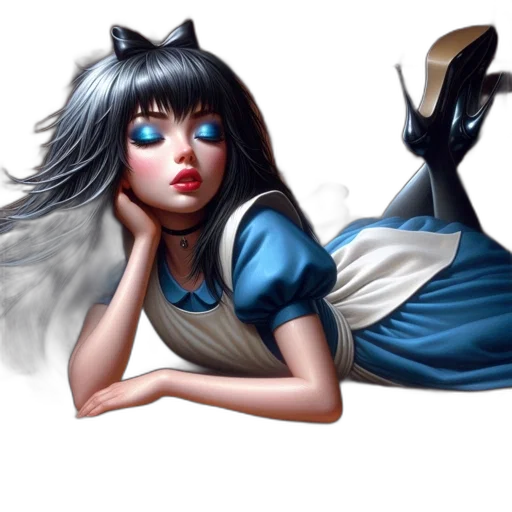 dress, fantasy art, anime, comic book art transparent PNG cut-out