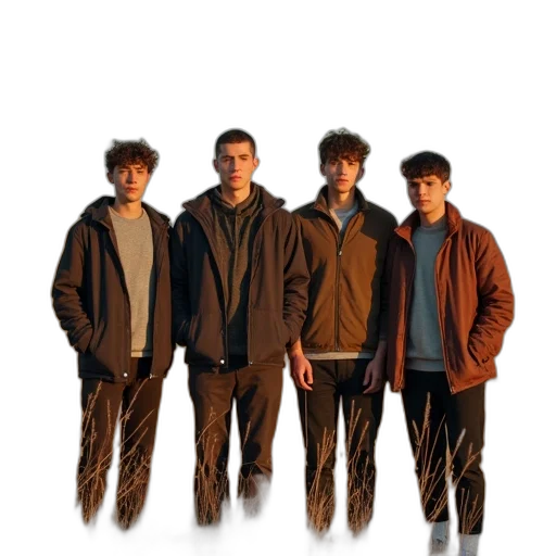 jacket, staff, shoes, hair transparent PNG cut-out