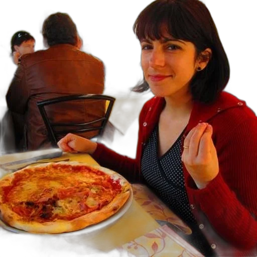food, face, jacket, staff transparent PNG cut-out