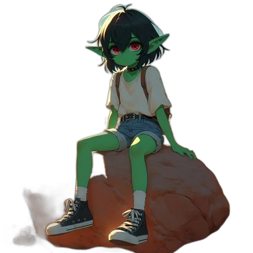 staff, creature, hat, jacket transparent PNG cut-out
