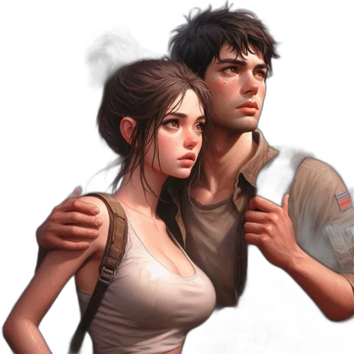 concept art, fantasy art, comic book art, photorealistic transparent PNG cut-out