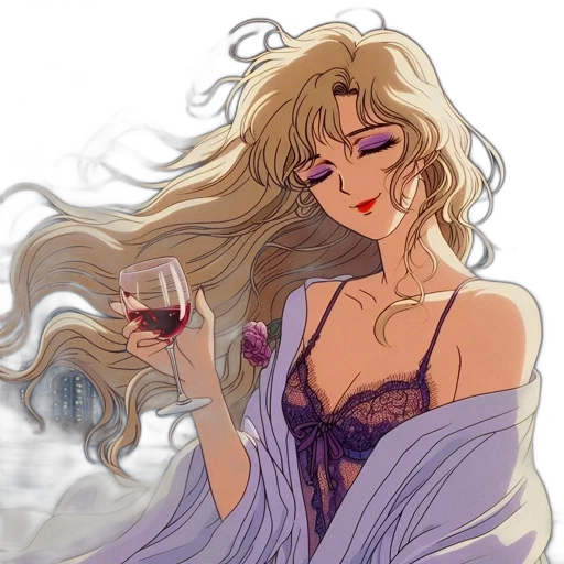 vaporwave, anime, pixel art, watercolor transparent PNG cut-out