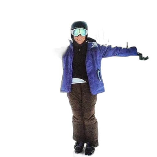 jacket, staff, 3d render, snow transparent PNG cut-out