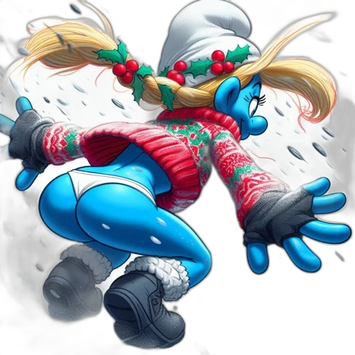 concept art, fantasy art, snow, animated transparent PNG cut-out