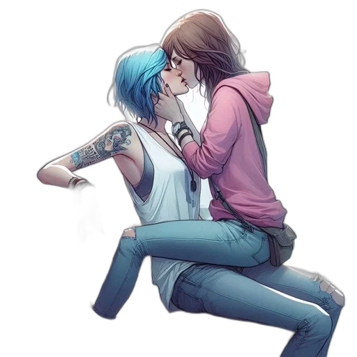 concept art, watercolor, comic book art, anime transparent PNG cut-out