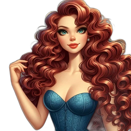 dress, hair, fantasy art, photorealistic transparent PNG cut-out