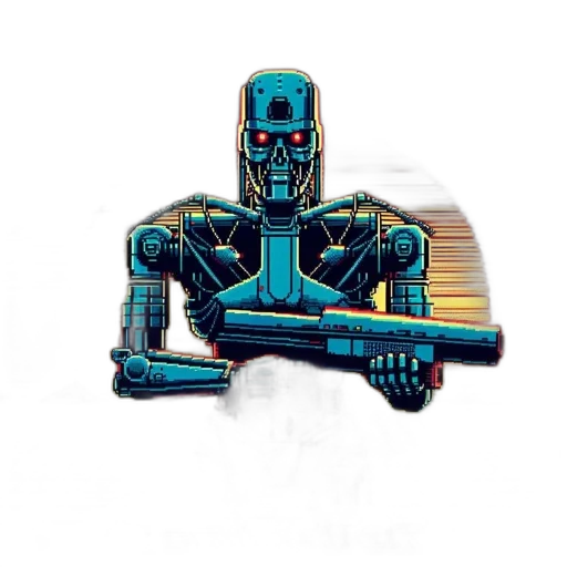 robot, weapon, jewelry, jacket transparent PNG cut-out