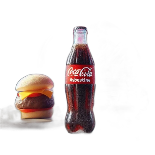 bottle, food, 3d render, photorealistic transparent PNG cut-out