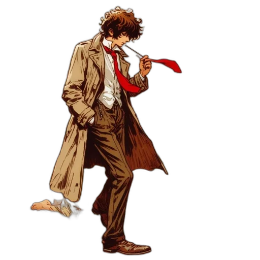 staff, jacket, concept art, comic book art transparent PNG cut-out