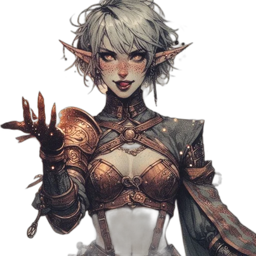 staff, weapon, face, fantasy art transparent PNG cut-out