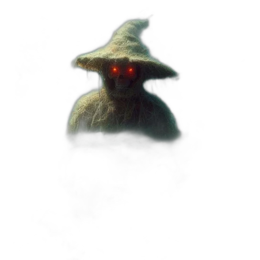 hat, mask, staff, creature transparent PNG cut-out