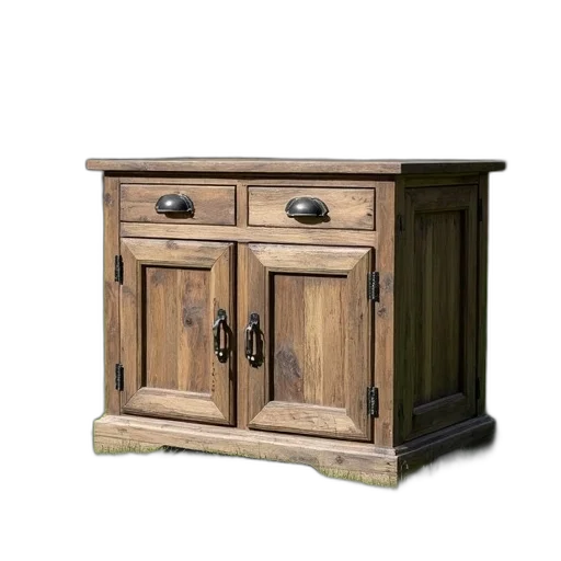 furniture, 3d render, photorealistic, rustic transparent PNG cut-out
