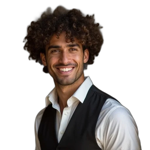 hair, staff, face, hat transparent PNG cut-out