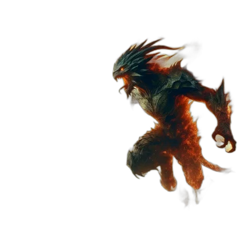 dragon, creature, hair, animal transparent PNG cut-out