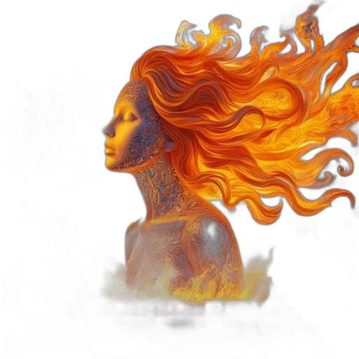 hair, crown, mask, fantasy art transparent PNG cut-out