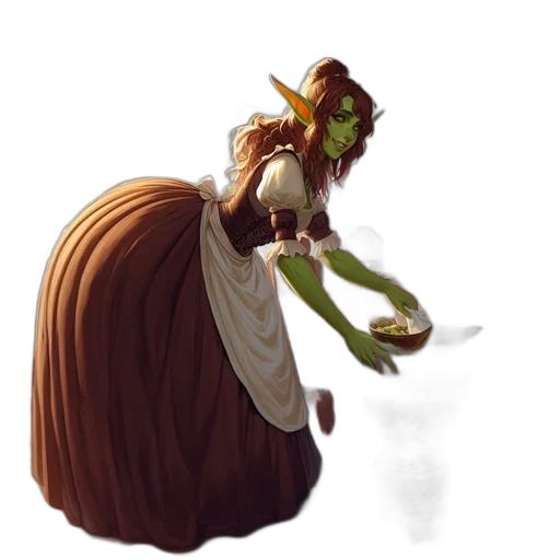 staff, dress, concept art, fantasy art transparent PNG cut-out