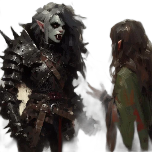 concept art, fantasy art, comic book art, watercolor transparent PNG cut-out