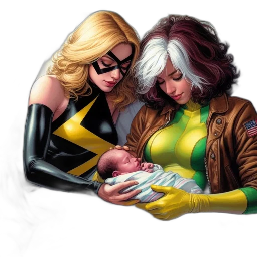 comic book art, concept art, photorealistic, two transparent PNG cut-out
