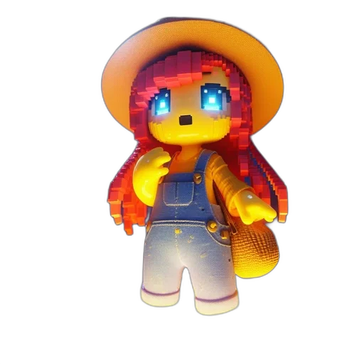 hat, staff, 3d render, concept art transparent PNG cut-out