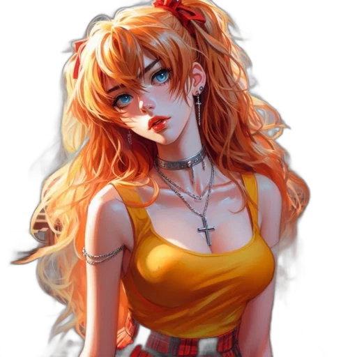 dress, staff, face, anime transparent PNG cut-out