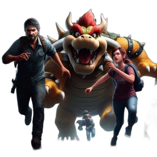 concept art, 3d render, pixel art, two transparent PNG cut-out