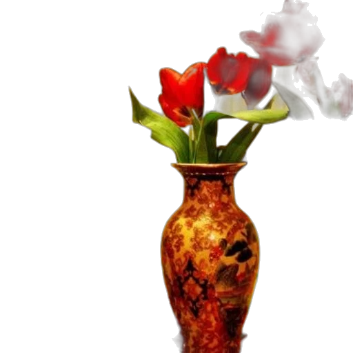 flower, bottle, crown, photorealistic transparent PNG cut-out