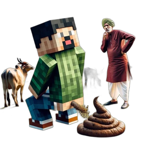 animal, pixel art, 3d render, concept art transparent PNG cut-out