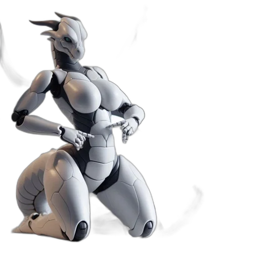 robot, 3d render, concept art, cyberpunk transparent PNG cut-out