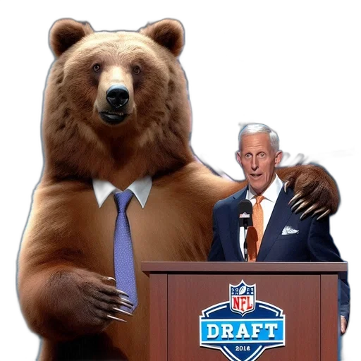 bear, suit, stands, behind transparent PNG cut-out