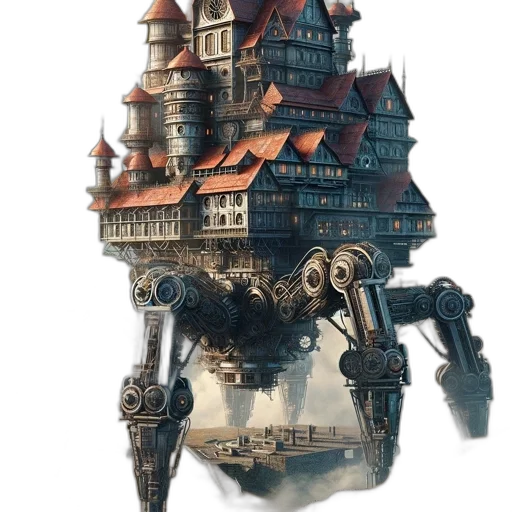 robot, building, weapon, dragon transparent PNG cut-out