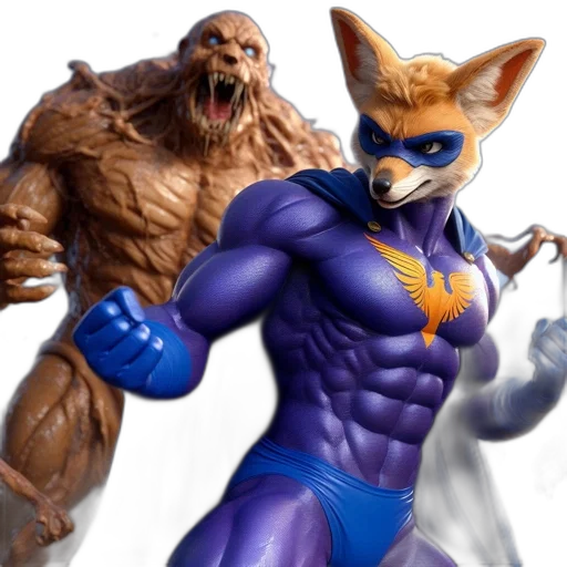 animal, concept art, 3d render, comic book art transparent PNG cut-out