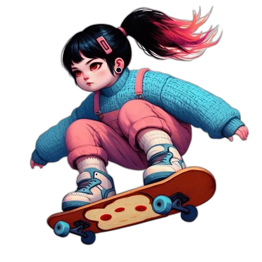concept art, pixel art, fantasy art, vaporwave transparent PNG cut-out