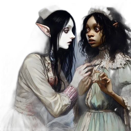 fantasy art, concept art, watercolor, photorealistic transparent PNG cut-out