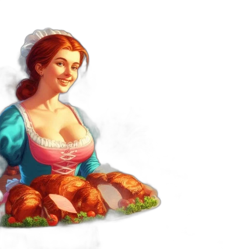 dress, food, crown, fantasy art transparent PNG cut-out