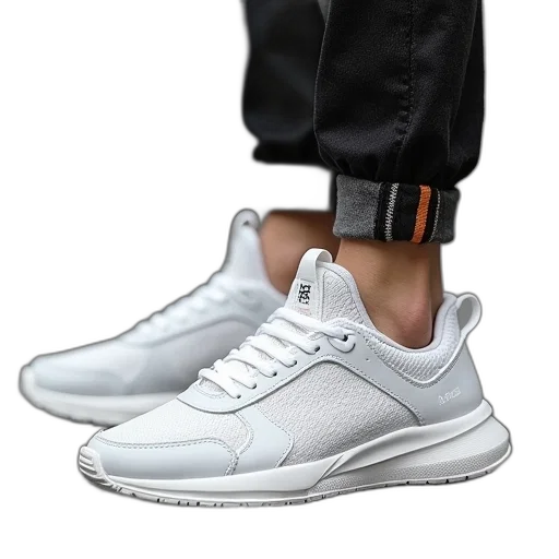 shoes, jacket, 3d render, photorealistic transparent PNG cut-out