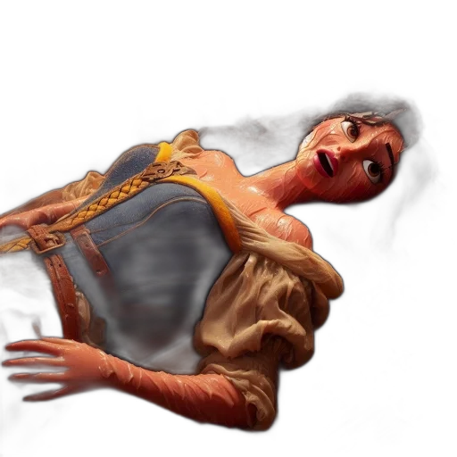 dress, staff, creature, face transparent PNG cut-out