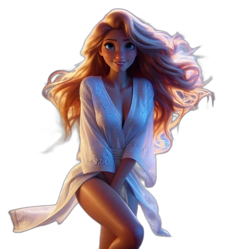 dress, hair, fantasy art, concept art transparent PNG cut-out