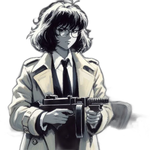 weapon, jacket, staff, animal transparent PNG cut-out