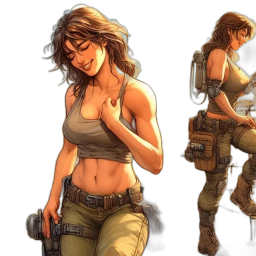 weapon, concept art, comic book art, pixel art transparent PNG cut-out