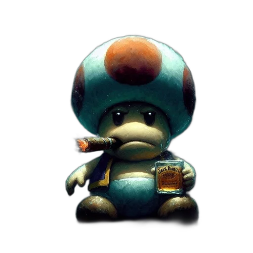 robot, creature, staff, hat transparent PNG cut-out
