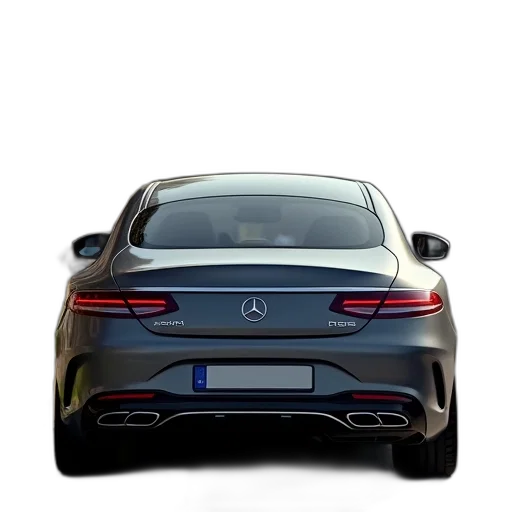 car, photorealistic, 3d render, rear transparent PNG cut-out