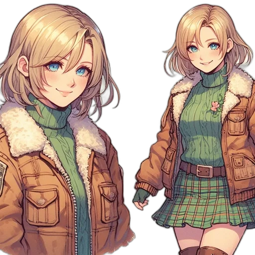 jacket, pixel art, concept art, anime transparent PNG cut-out