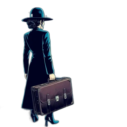 staff, dress, hat, concept art transparent PNG cut-out