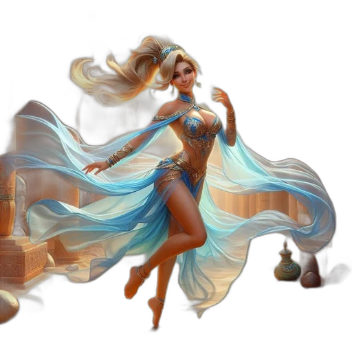 dress, fantasy art, concept art, comic book art transparent PNG cut-out