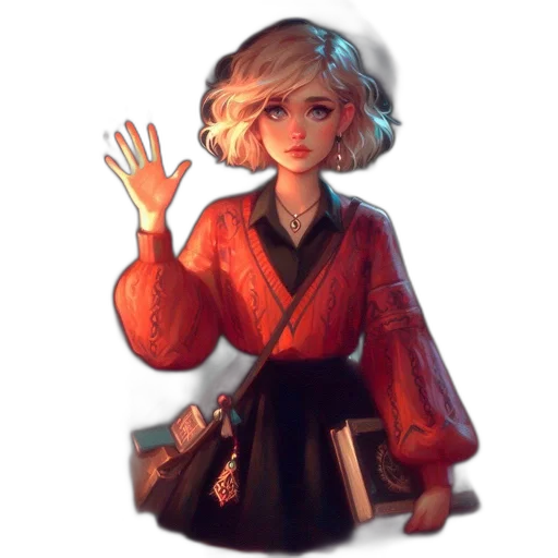 staff, dress, jacket, face transparent PNG cut-out